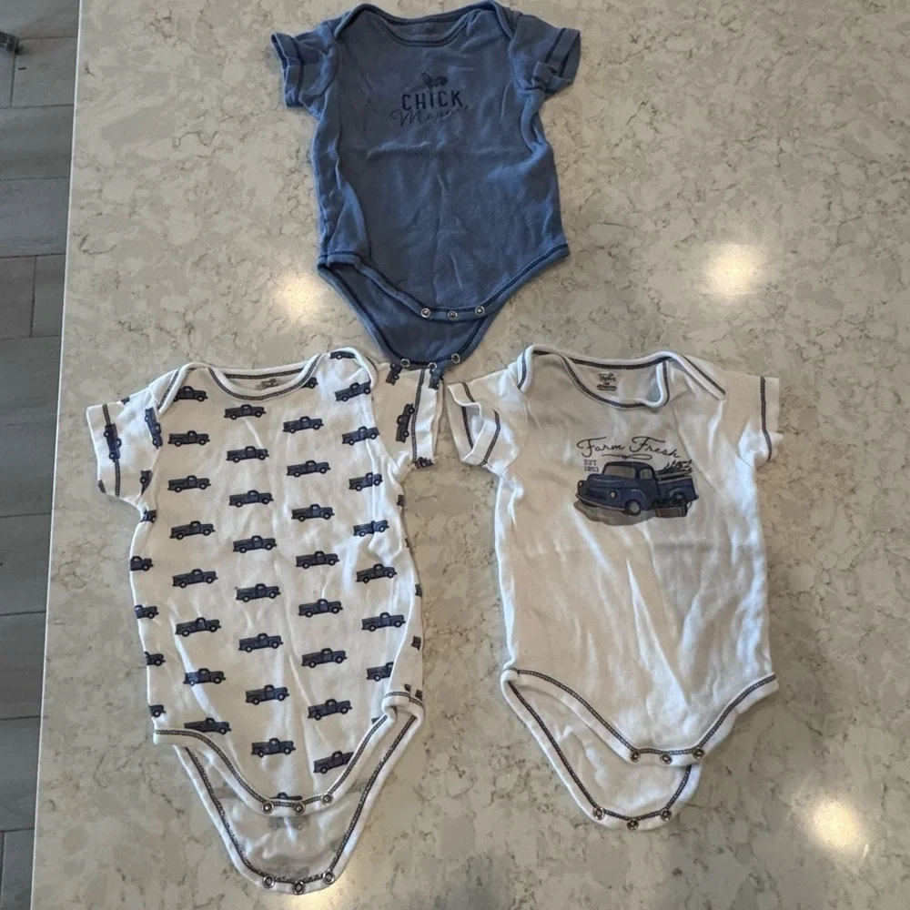 18Mos by Blue and White Kids One Piece Set of 3